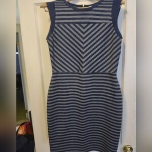 Blue and grey‎ striped dress by Merona